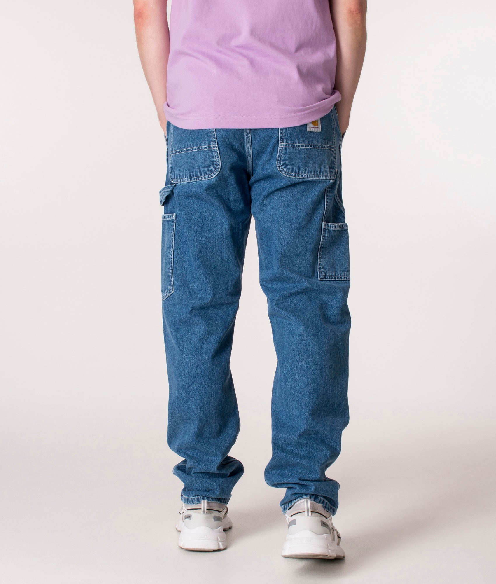 Ruck Single Knee Pants in Blue by Carhartt WIP at EQVVS back angle 2