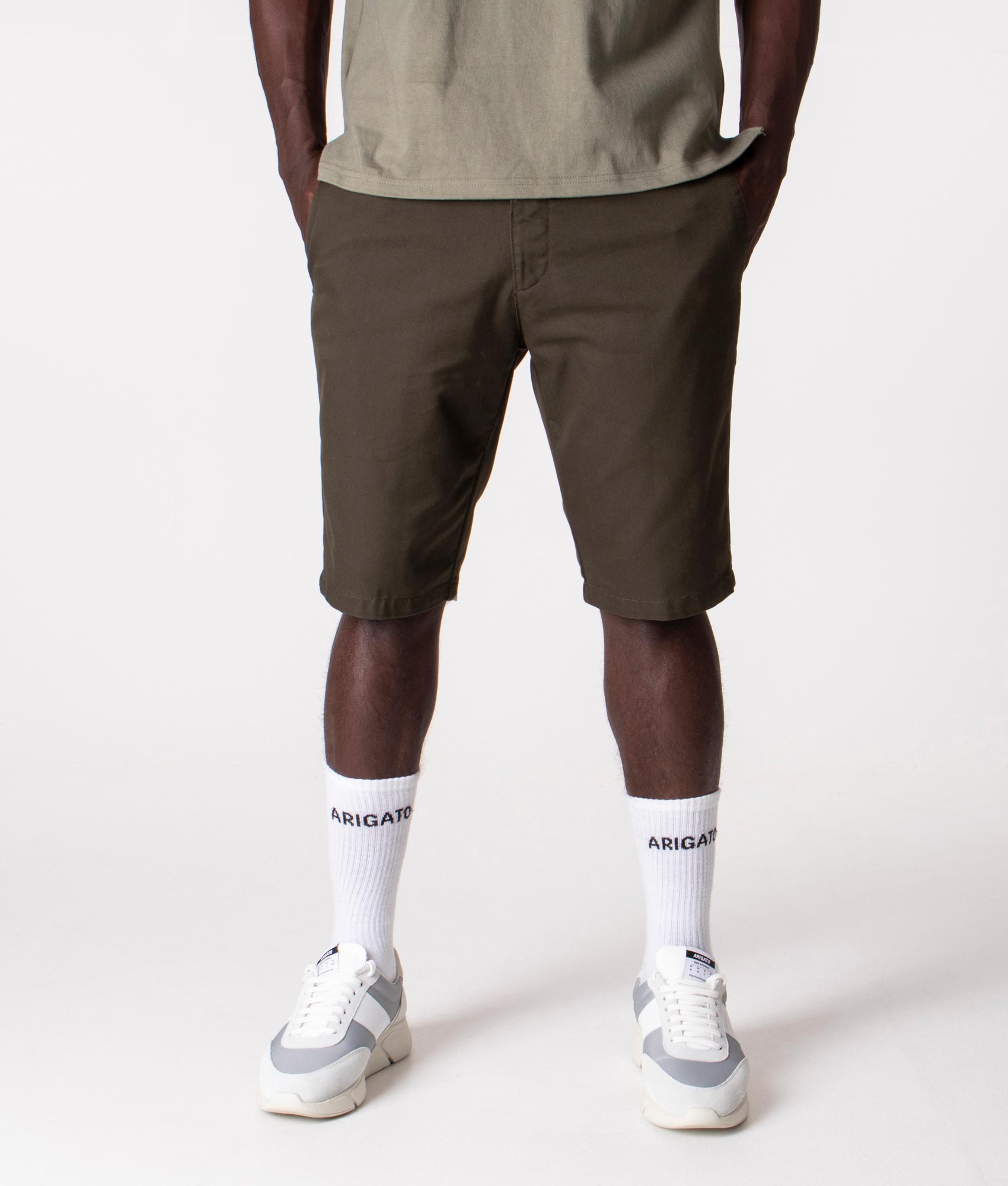 Sid Chino Shorts in Khaki, Carhartt WIP at EQVVS. Front Shot.