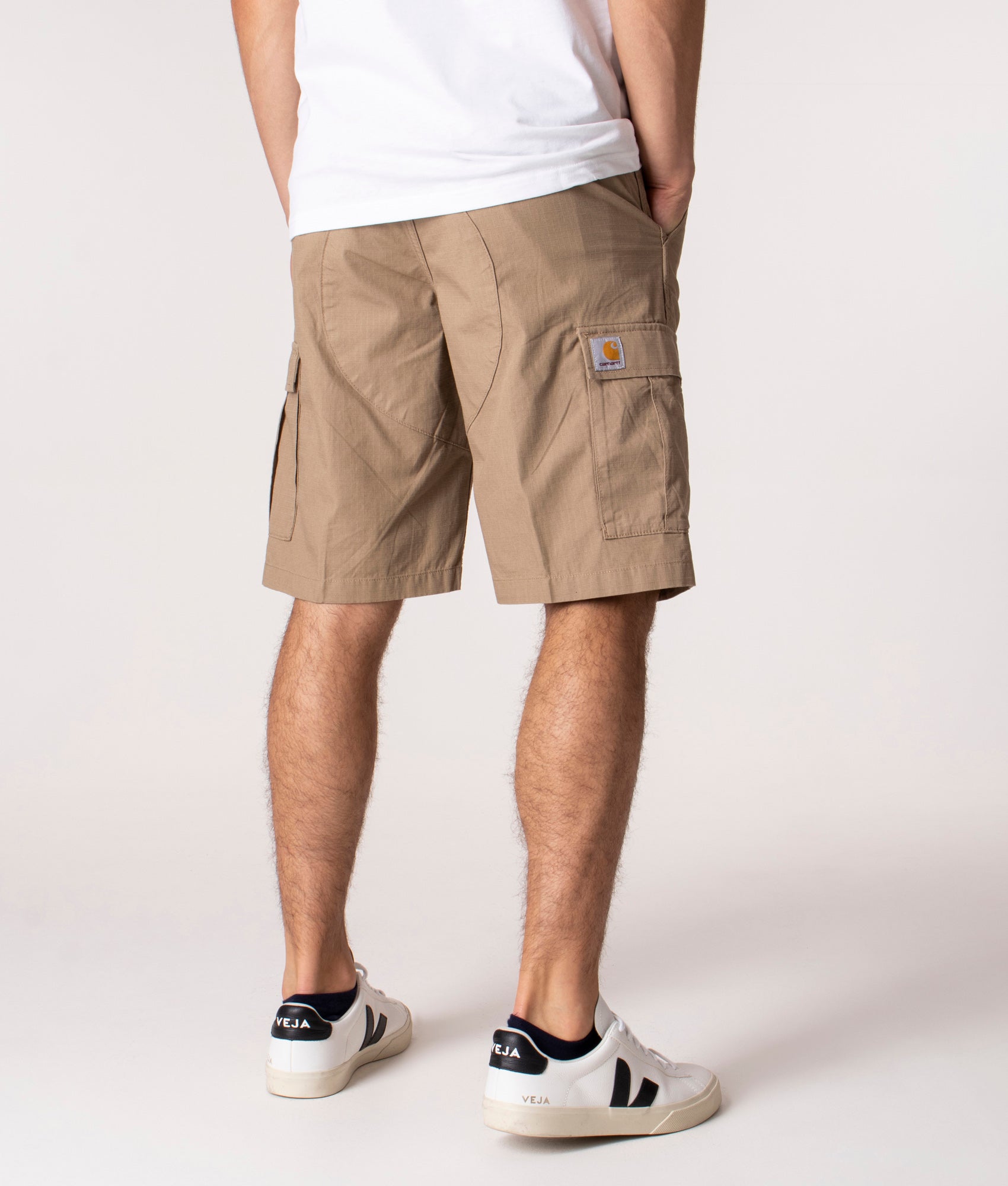 Slim-Fit-Aviation-Cargo-Shorts-Leather-Rinsed-Carhartt-WIP-EQVVS