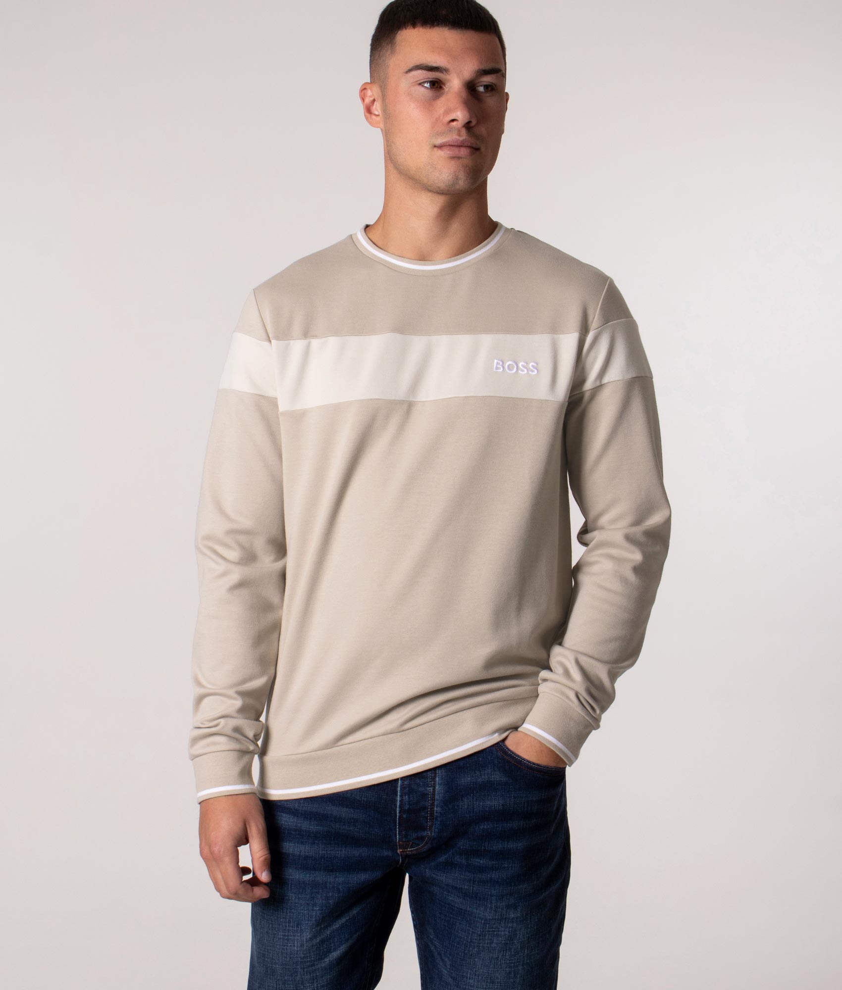 Tracksuit-Sweatshirt-Beige-BOSS-EQVVS