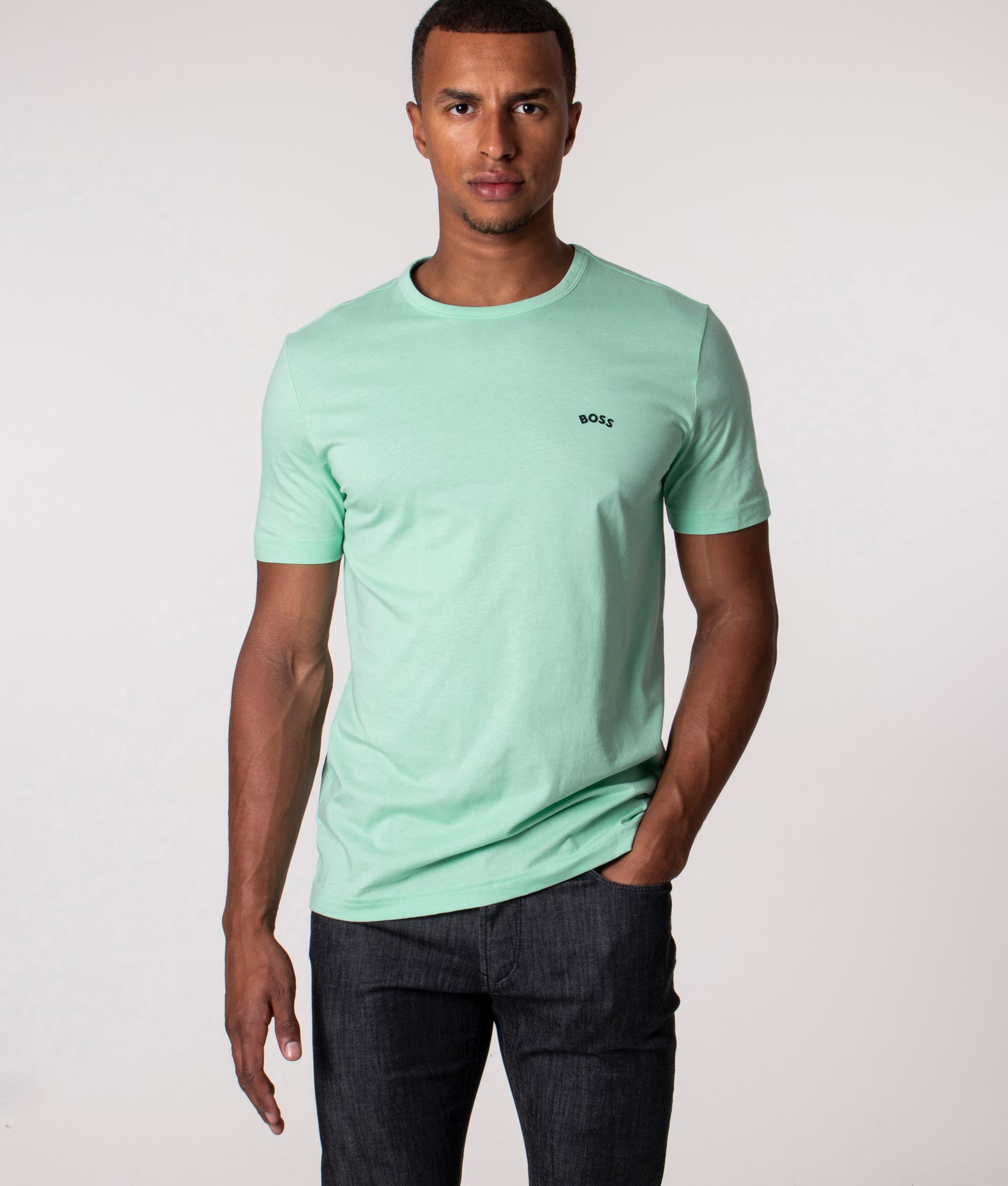 Curved-Logo-T-Shirt-Light/Pastel-Green-BOSS-EQVVS