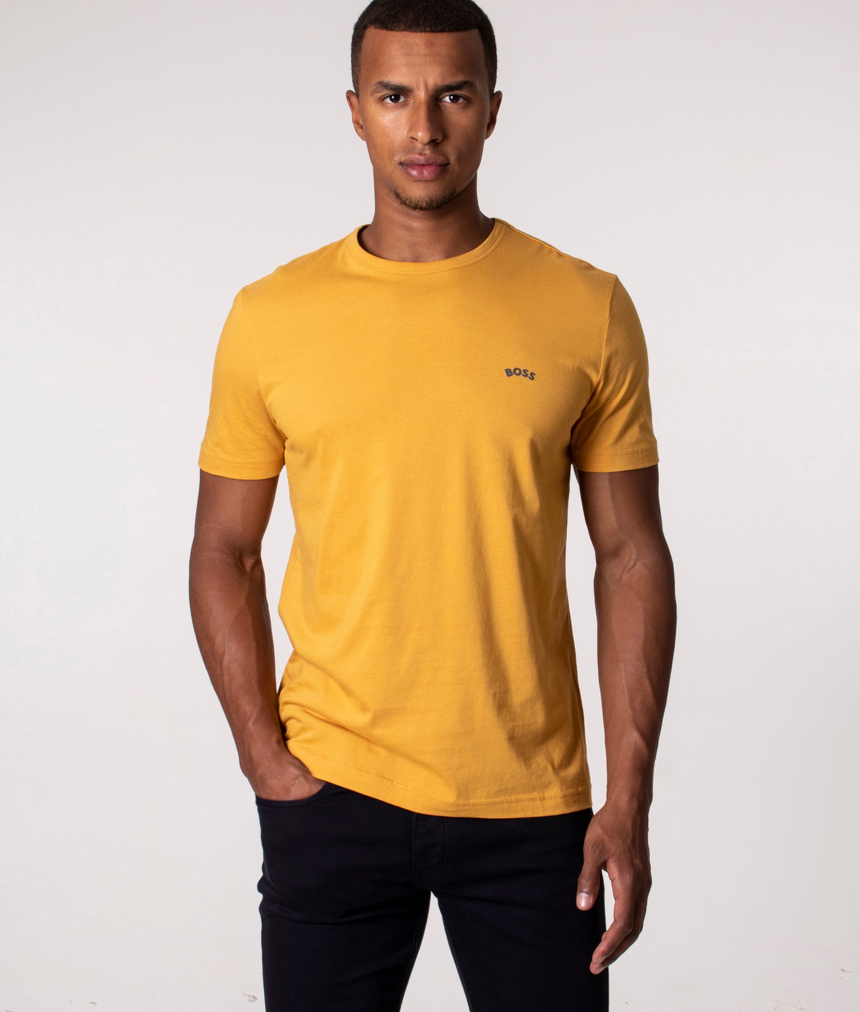 Curved-Logo-T-Shirt-Gold-BOSS-EQVVS