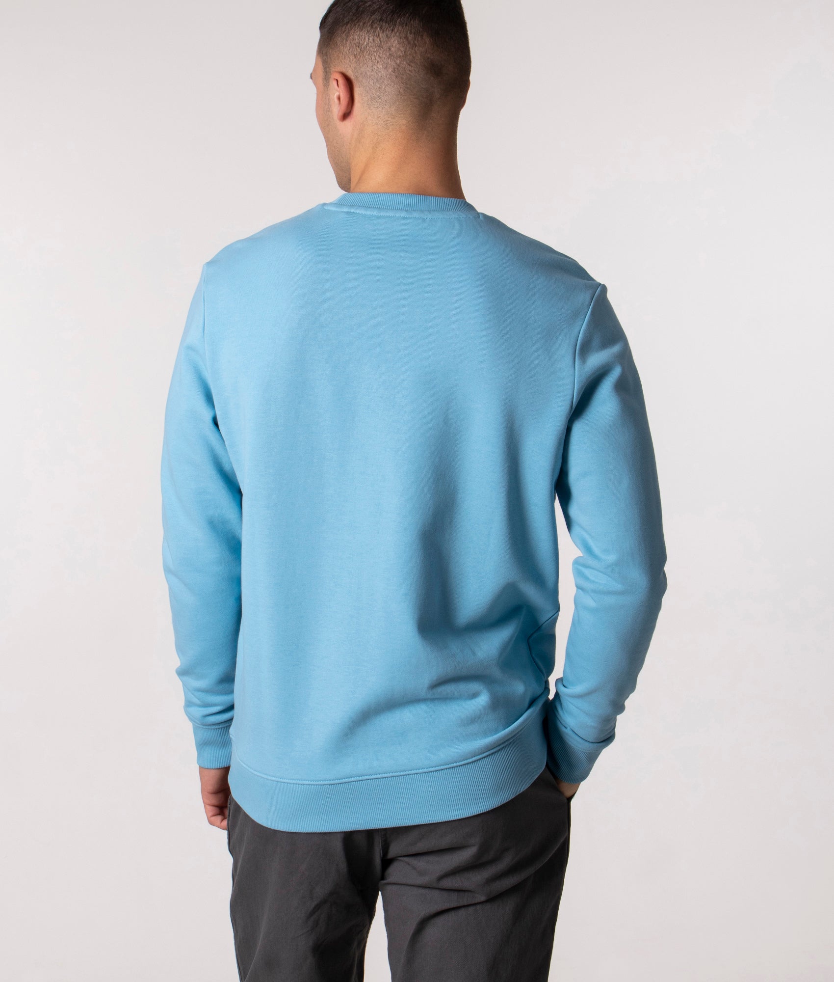 Diragol212-Patch-Logo-Sweatshirt-Turquoise/Aqua-HUGO-EQVVS