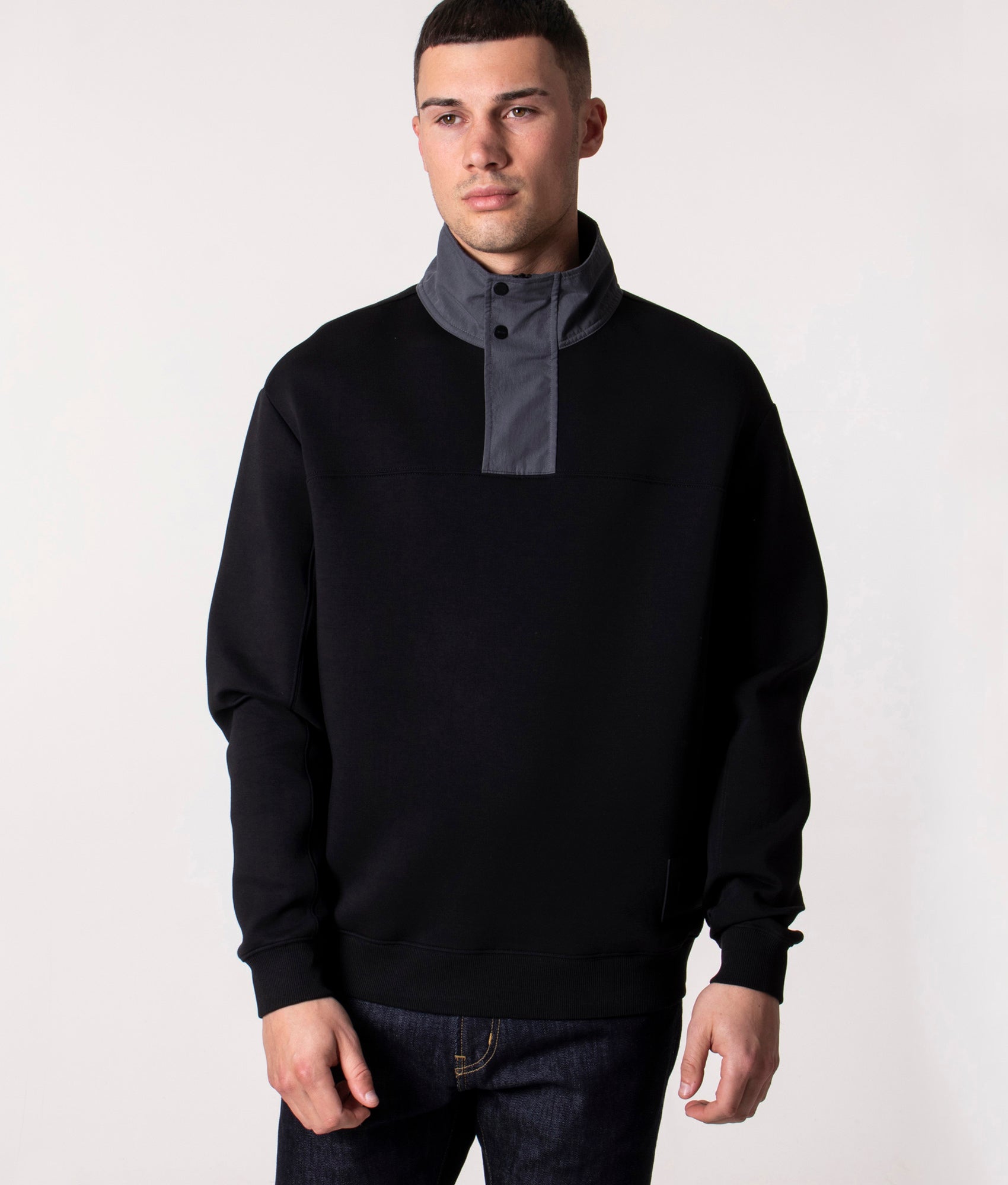 Relaxed-Fit-Deastwood-Quarter-Zip-Sweatshirt-Black-HUGO-EQVVS