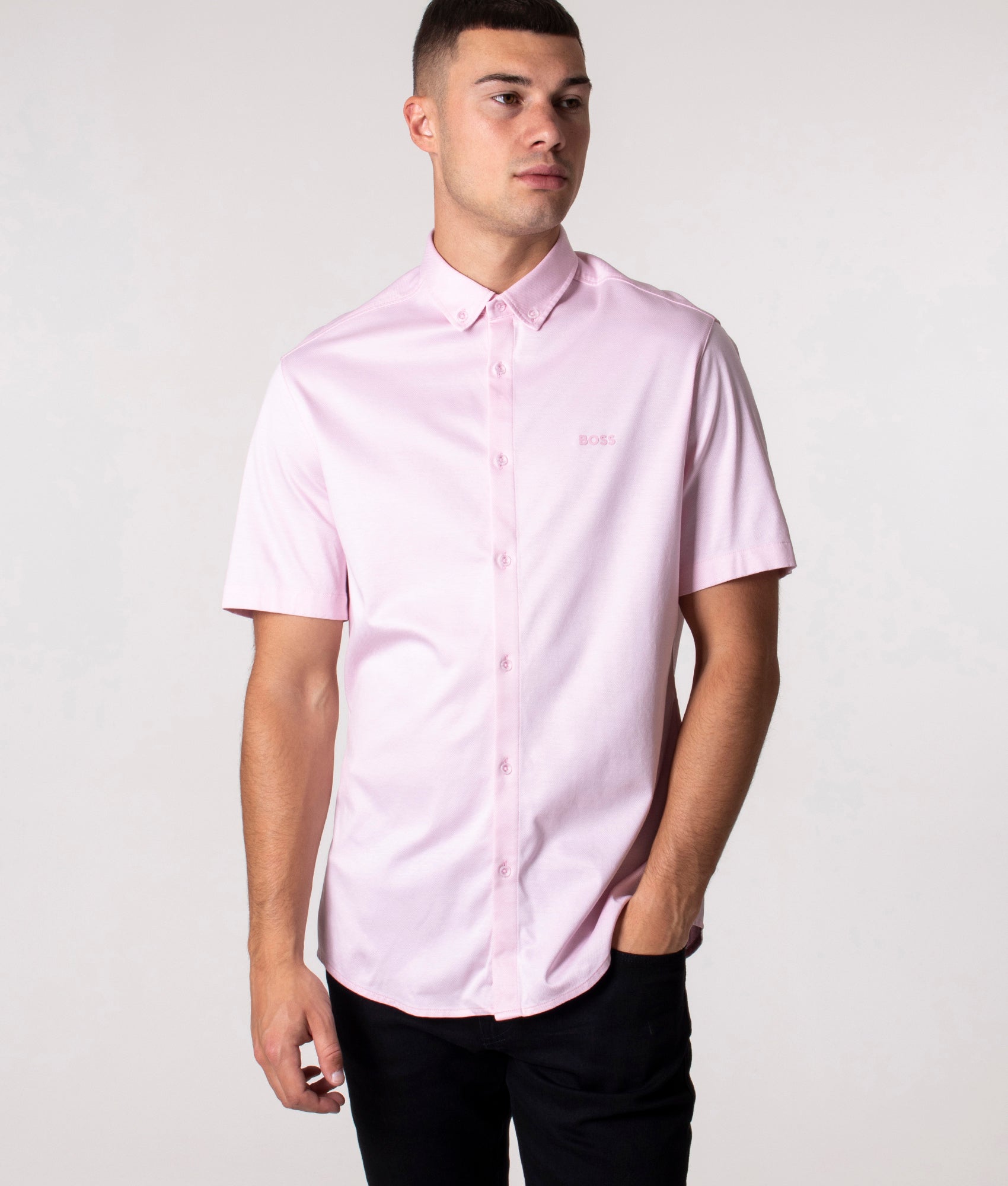 Biadia-Short-Sleeve-Shirt-Pastel-Pink-BOSS-EQVVS