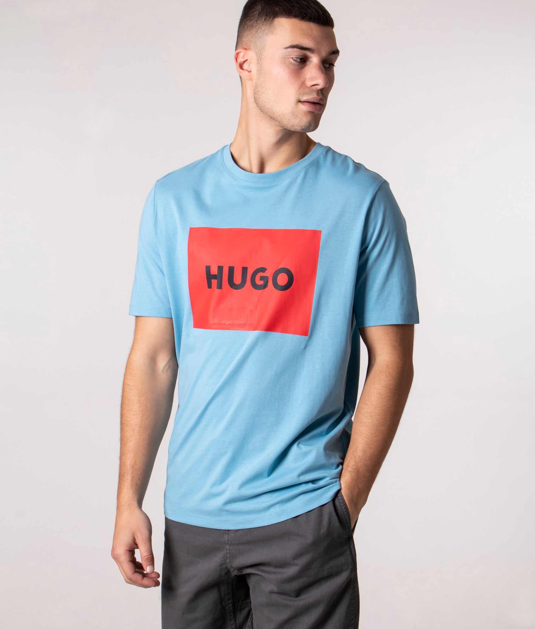 Dulive222-T-Shirt-Turquoise/Aqua-HUGO-EQVVS