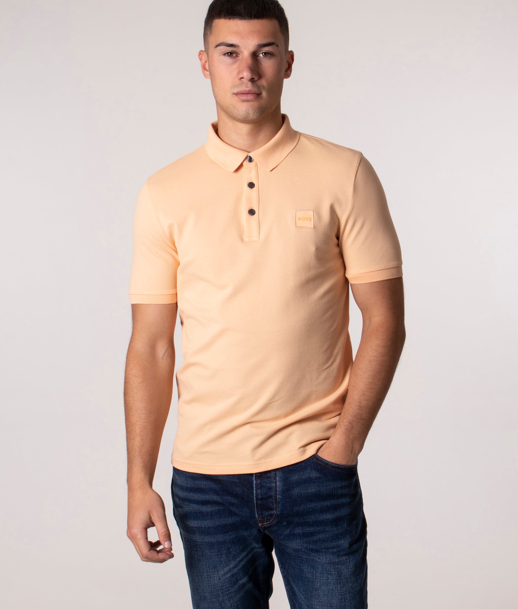 Slim Fit Passenger Polo Shirt Pastel Orange | BOSS | EQVVS