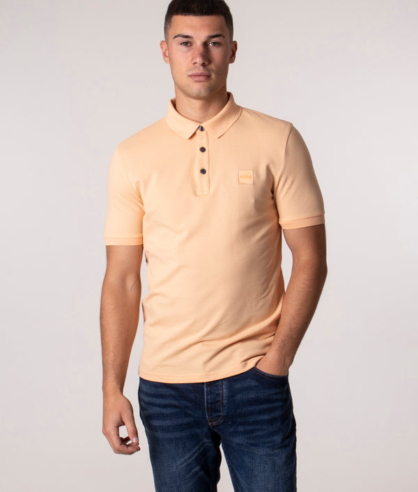 Slim Fit Passenger Polo Shirt Pastel Orange | BOSS | EQVVS | Poloshirts