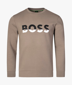 Salbo-1-Colour-Block-Logo-Sweatshirt-Light/Pastel-Green-BOSS-EQVVS