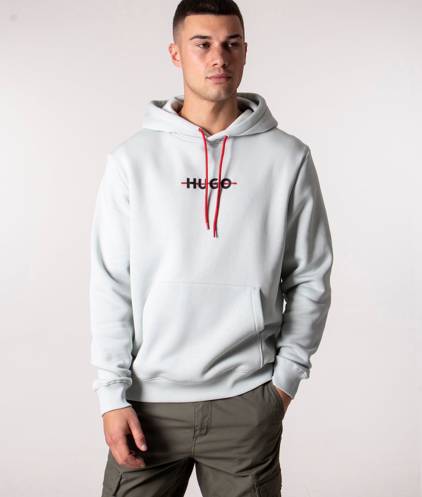 Relaxed-Fit-Daffleck-Hoodie-Light/Pastel-Green-HUGO-EQVVS
