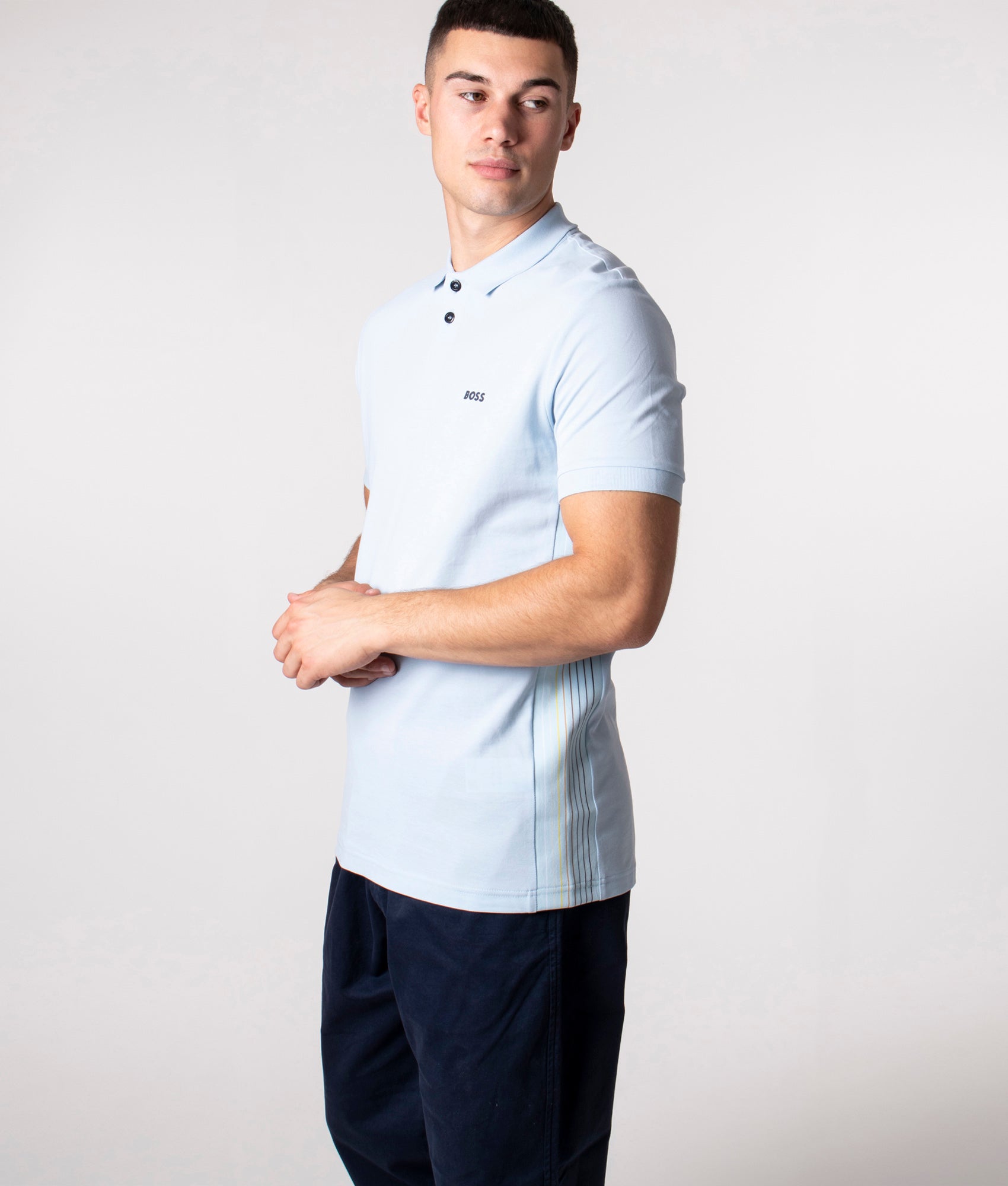 Slim Fit Paule Polo Shirt | 453 Light/Pastel Blue | BOSS | EQVVS