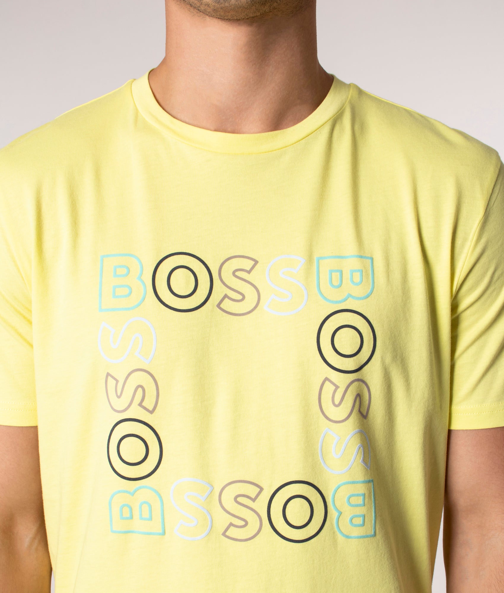 Teesquare-Logo-T-Shirt-Light/Pastel-Yellow-BOSS-EQVVS