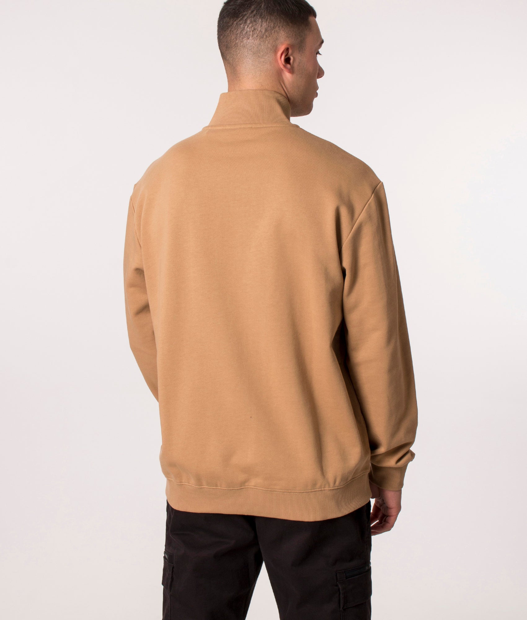 Relaxed-Fit-Durty-Quarter-Zip-Sweatshirt-Light-Brown-HUGO-EQVVS