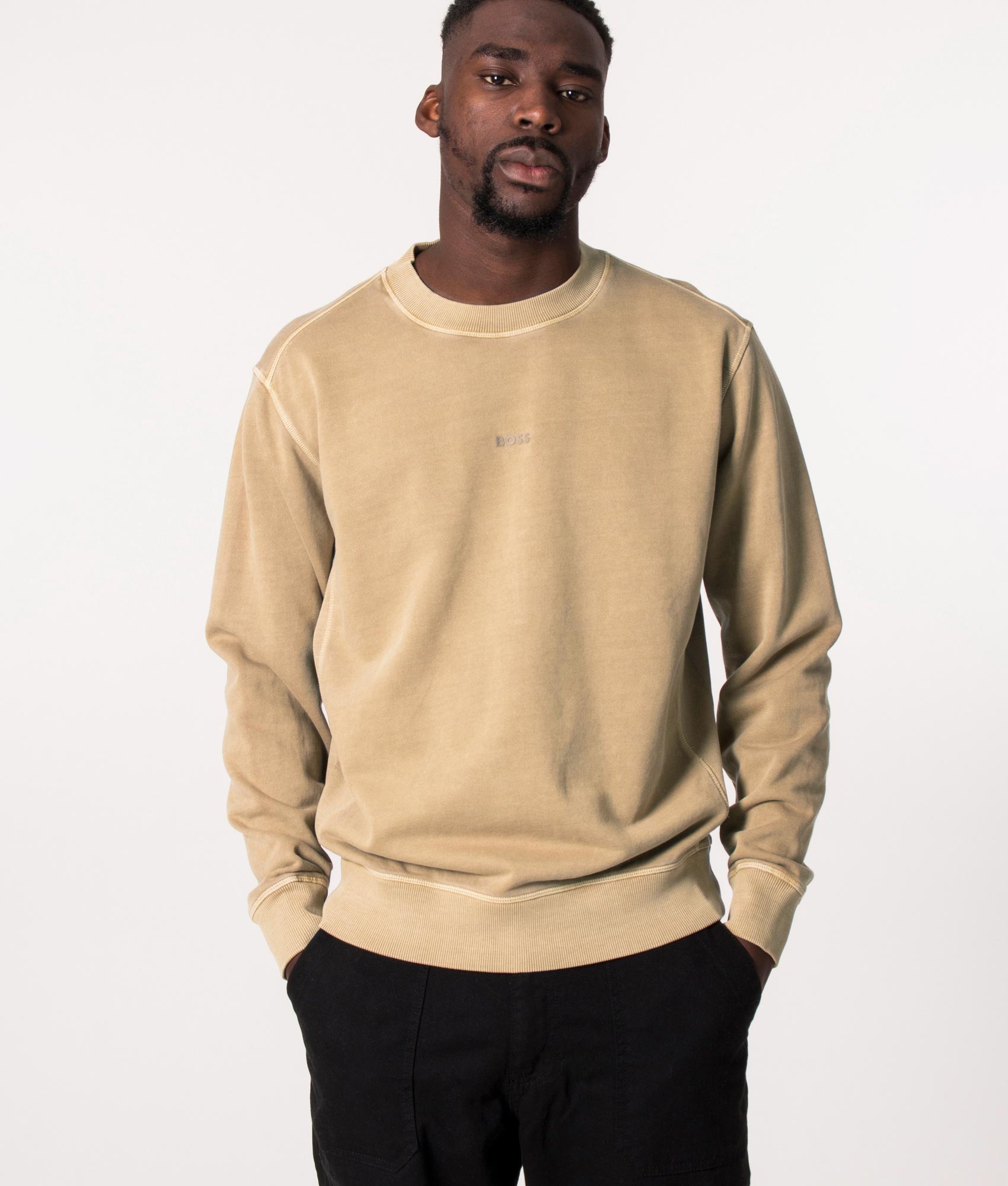 Relaxed-Fit-Garment-Dyed-Wefade-Sweatshirt-Medium-Beige-BOSS-EQVVS