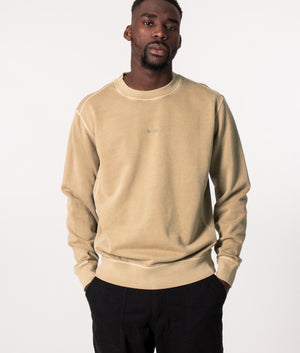 Relaxed-Fit-Garment-Dyed-Wefade-Sweatshirt-Medium-Beige-BOSS-EQVVS