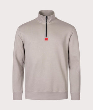 Relaxed-Fit-Durty-Quarter-Zip-Sweatshirt-Medium-Beige-HUGO-EQVVS