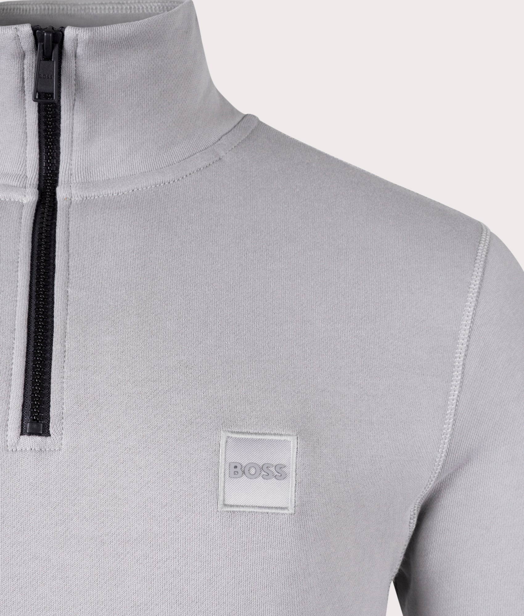 Quarter-Zip-Zetrust-Sweatshirt-Medium-Grey-BOSS-EQVVS