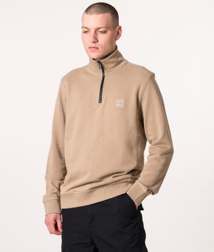 Quarter-Zip-Zetrust-Sweatshirt-Medium-Beige-BOSS-EQVVS