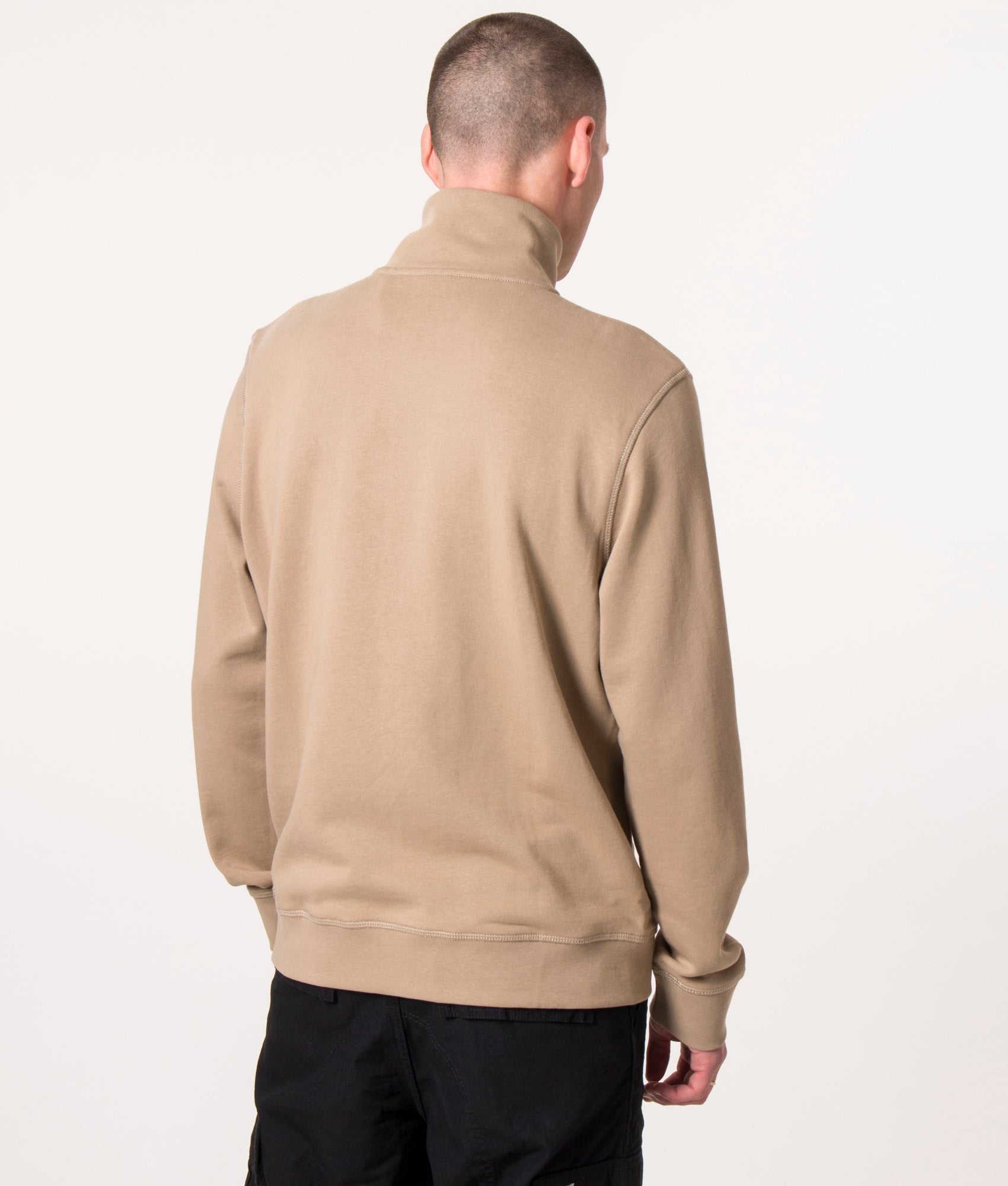 Quarter-Zip-Zetrust-Sweatshirt-Medium-Beige-BOSS-EQVVS