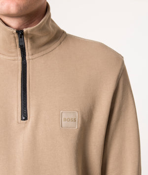Quarter-Zip-Zetrust-Sweatshirt-Medium-Beige-BOSS-EQVVS