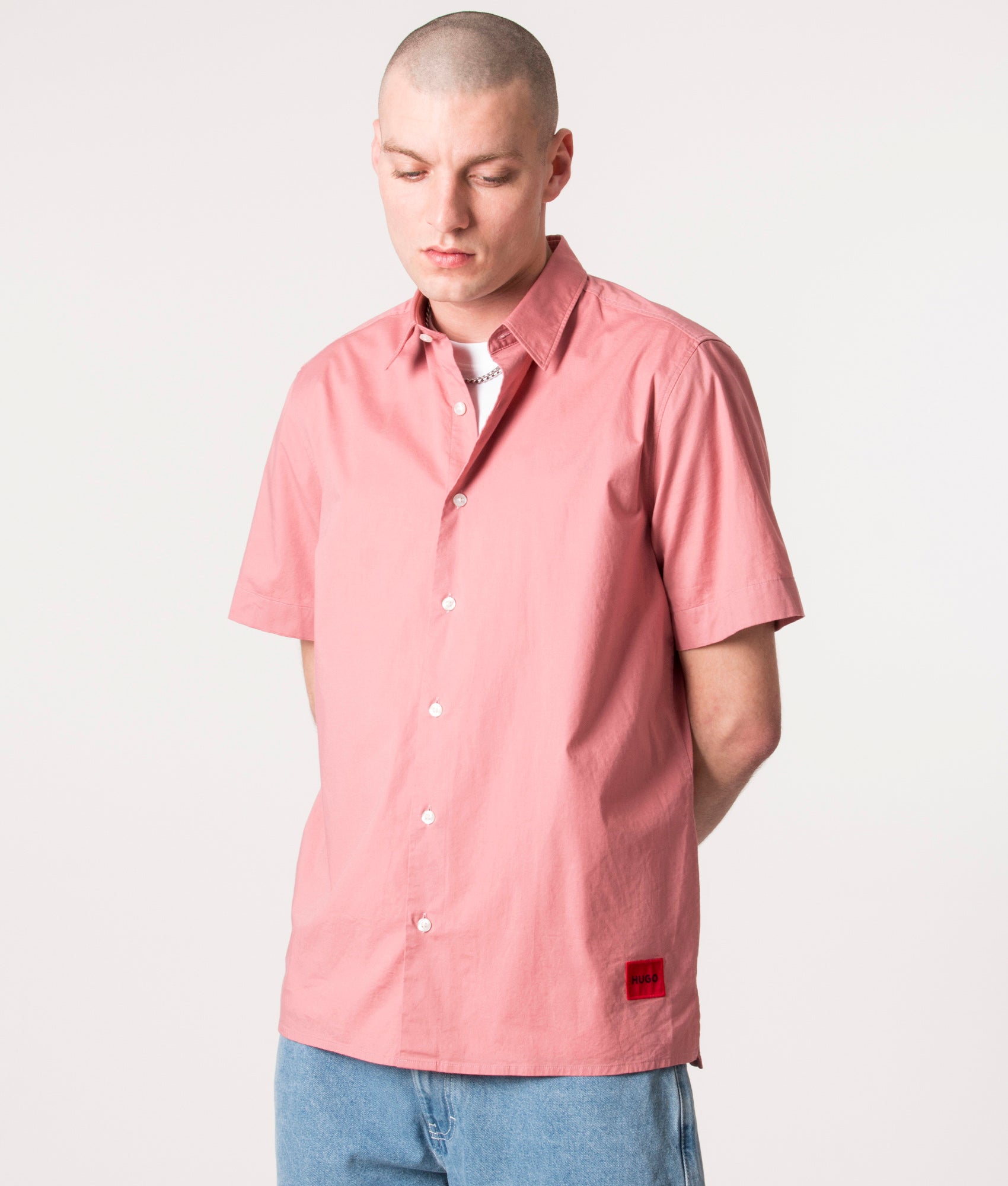 Relaxed-Fit-Ebor-Short-Sleeve-Shirt-Medium-Pink-HUGO-EQVVS