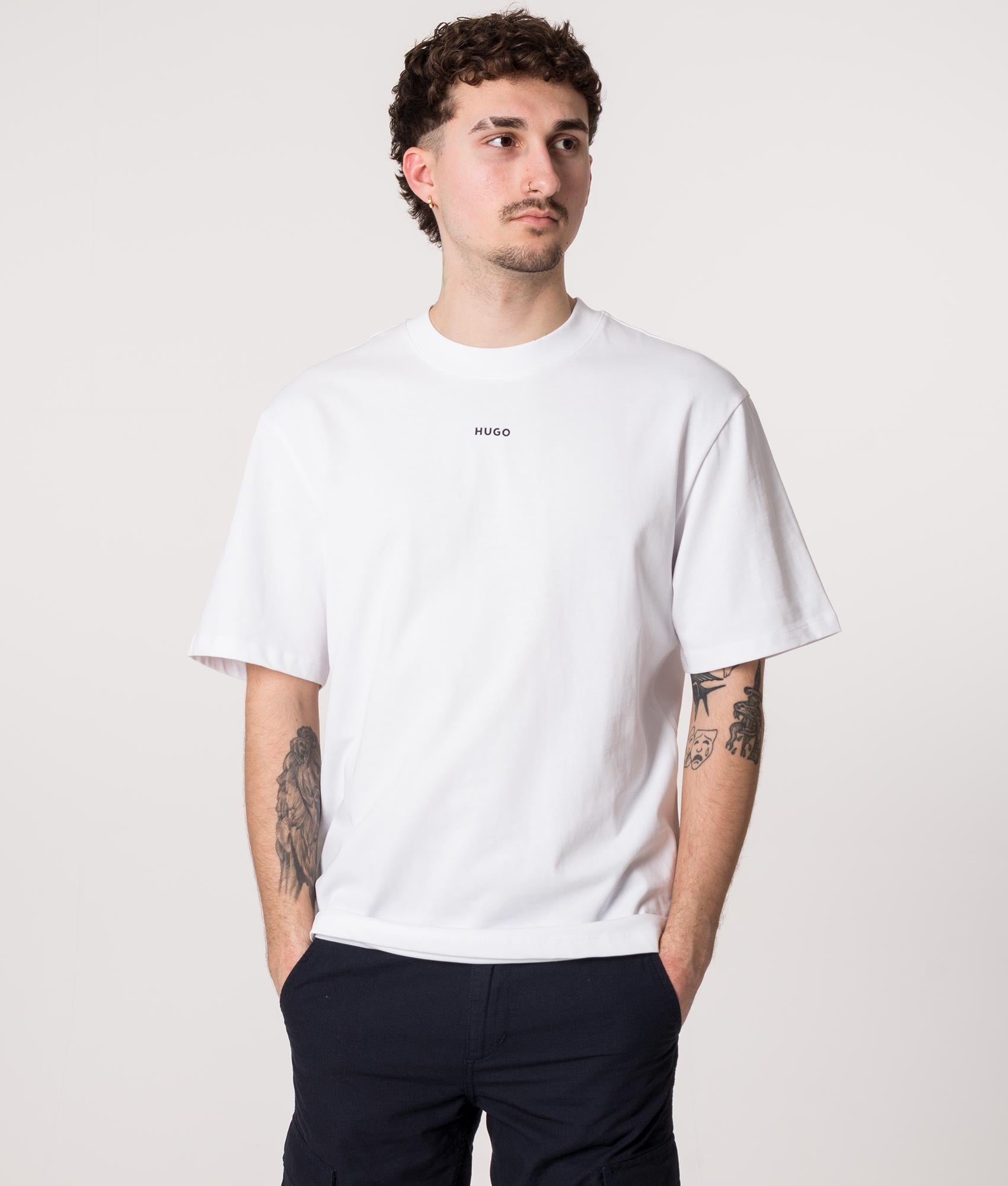 Relaxed Fit Dapolino T-Shirt White | HUGO | EQVVS