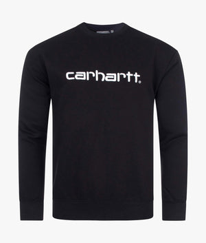 Relaxed-Fit-Logo-Sweatshirt-Black/White-Carhartt-WIP-EQVVS