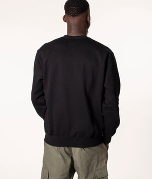 Relaxed-Fit-Logo-Sweatshirt-Black/White-Carhartt-WIP-EQVVS