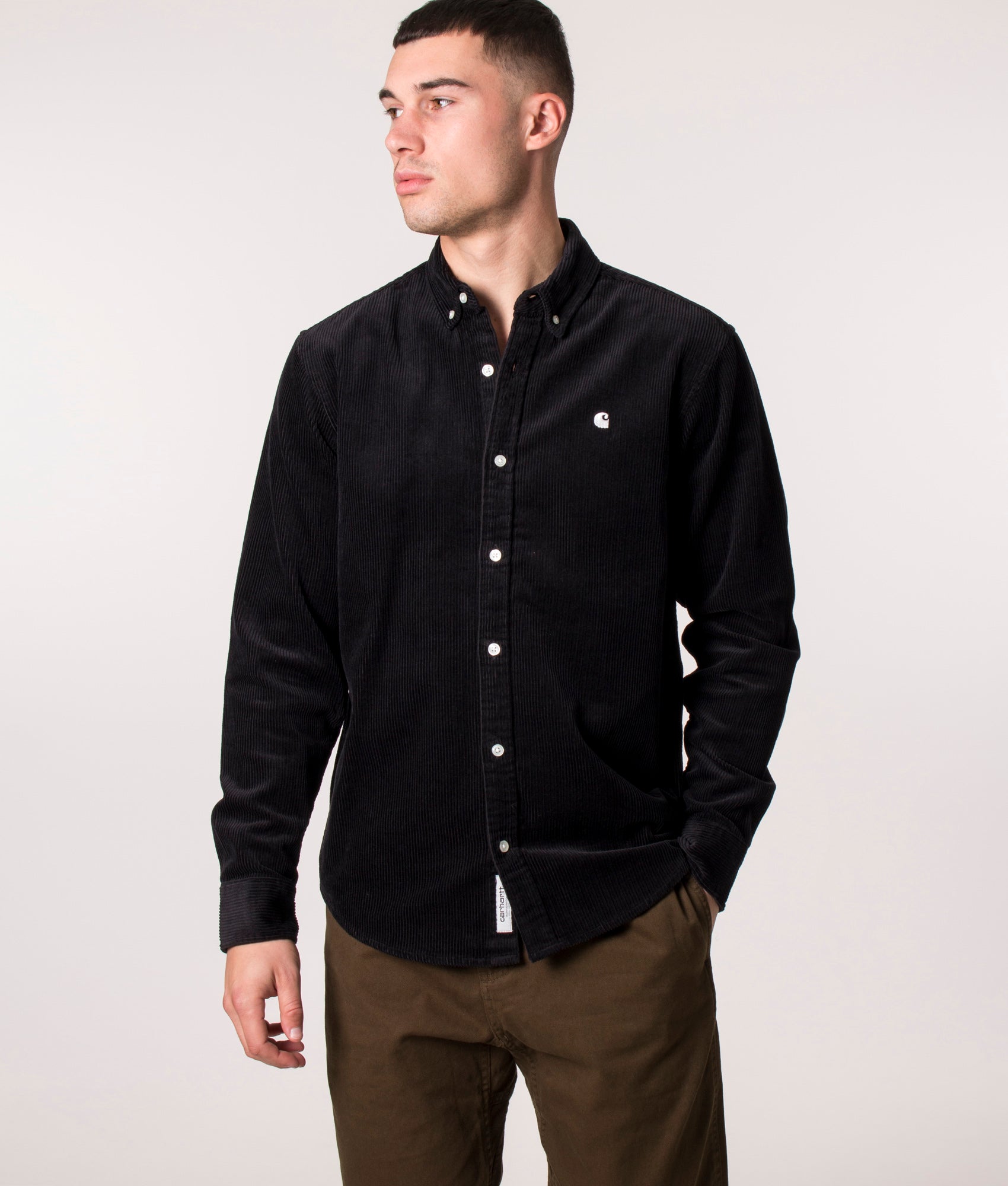 Relaxed-Fit-Madison-Cord-Shirt-Black/Wax-Carhartt-WIP-EQVVS