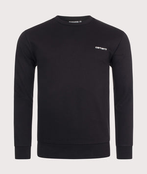Small-Logo-Embroidery-Sweatshirt-Black/White-Carhartt-WIP-EQVVS