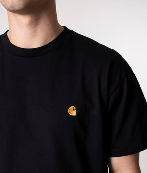 Relaxed-Fit-Chase-T-Shirt-Black/Gold-Carhartt-WIP-EQVVS