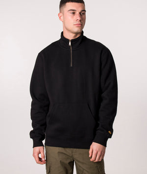 Quarter-Zip-Chase-Sweatshirt-Black/Gold-Carhartt-WIP-EQVVS