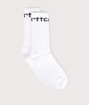 Carhartt-Logo-Socks-White/Black-Carhartt-WIP-EQVVS