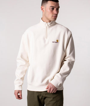 Relaxed-Fit-Quarter-Zip-American-Script-Sweatshirt-Natural-Carhartt-WIP-EQVVS