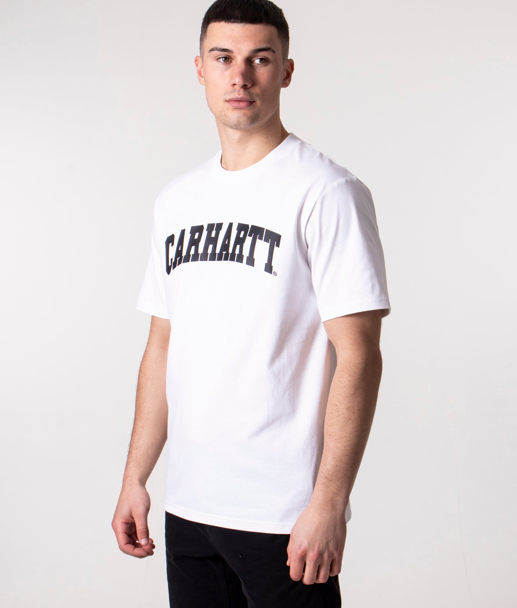University-T-Shirt-White/Black-Carhartt-WIP-EQVVS