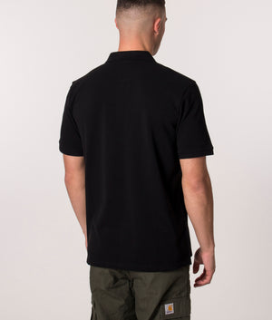 Relaxed-Fit-Chase-Pique-Polo-Shirt-Black/Gold-Carhartt-WIP-EQVVS