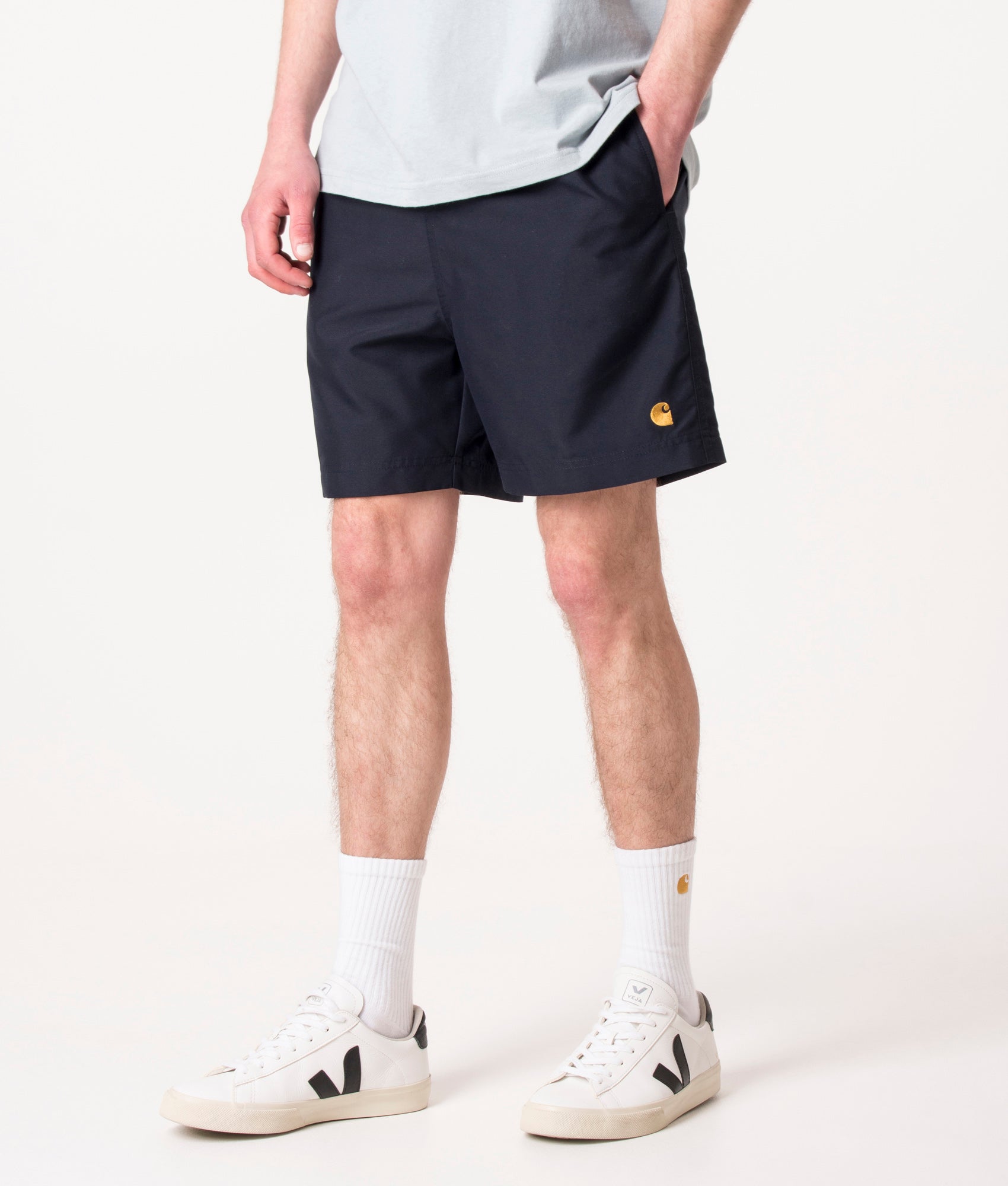 Regular-Fit-Chase-Swim-Trunks-Dark-Navy/Gold-Carhartt-WIP-EQVVS 