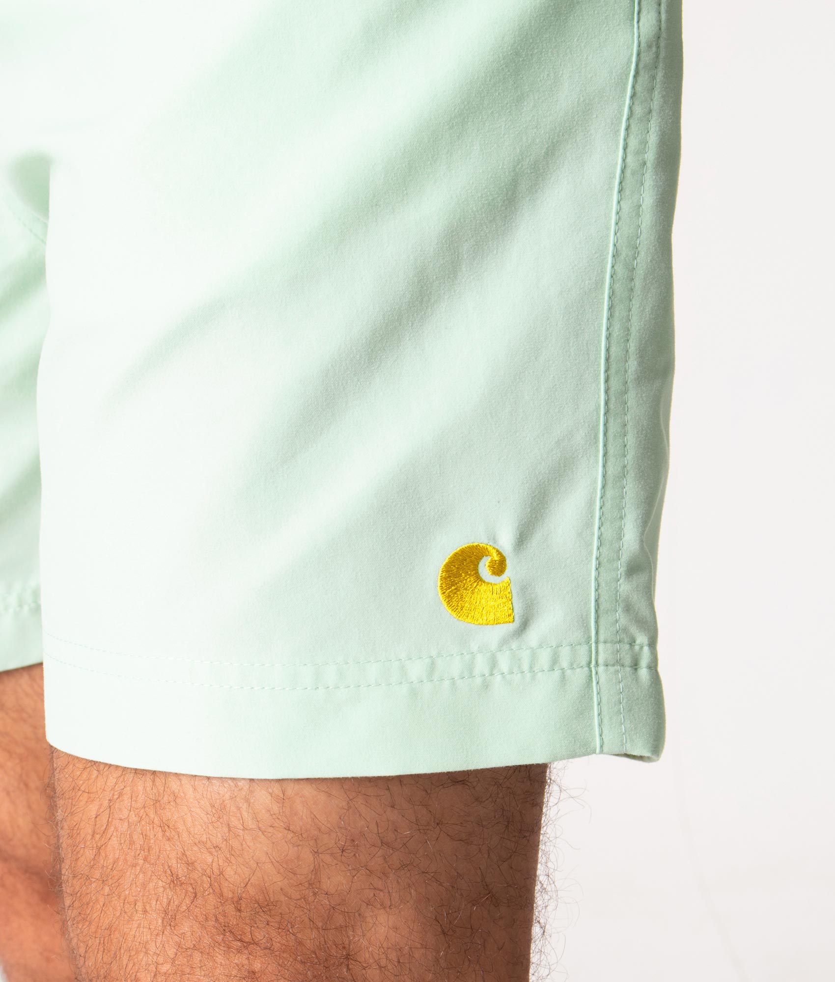 Regular-Fit-Chase-Swim-Shorts-Pale-Spearmint/Gold-Carhartt-WIP-EQVVS 
