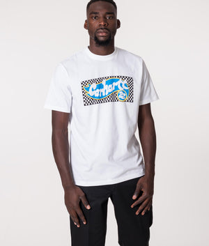 Carhartt WIP Joyride T-Shirt in White at EQVVS. Front Shot. 