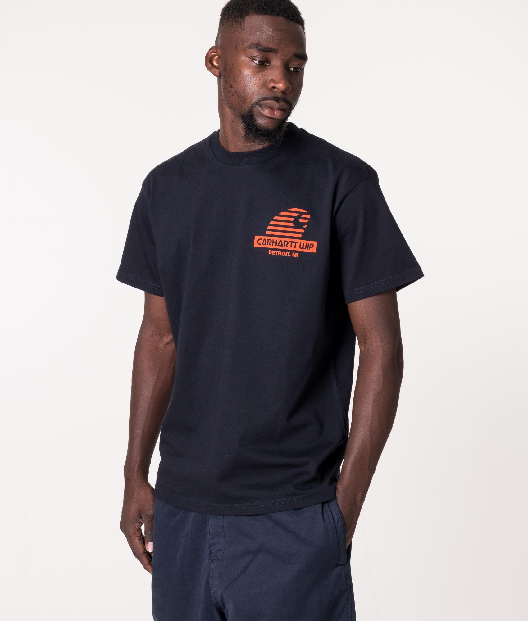 Mechanic-T-Shirt-Navy-Carhartt-WIP-EQVVS-Front-Shot