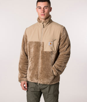 Relaxed Jackson Sweat Jacket in Ammonite from Carhartt WIP at EQVVS, Front model 2