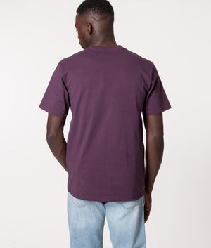 Carhartt WIP University T-Shirt in Plum at EQVVS. Back Shot. 