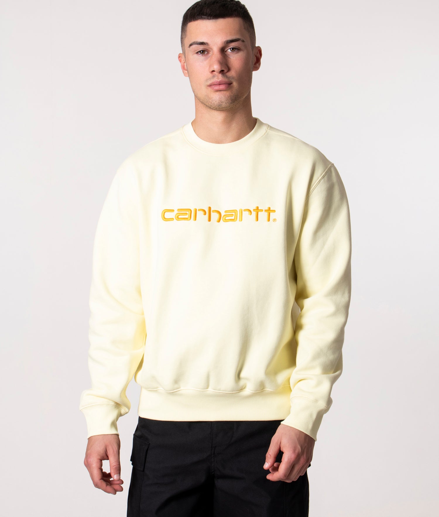 Relaxed Fit Carhartt Sweatshirt Soft Yellow | Carhartt WIP | EQVVS