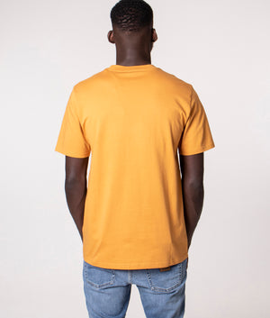Script T-Shirt in Ochre/Navy by Carhartt WIP at EQVVS. Back Shot. 