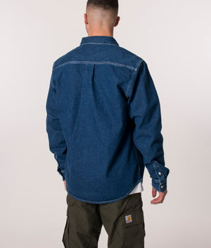 Relaxed-Fit-Stone-Washed-Weldon-Shirt-Blue-Carhartt-WIP-EQVVS