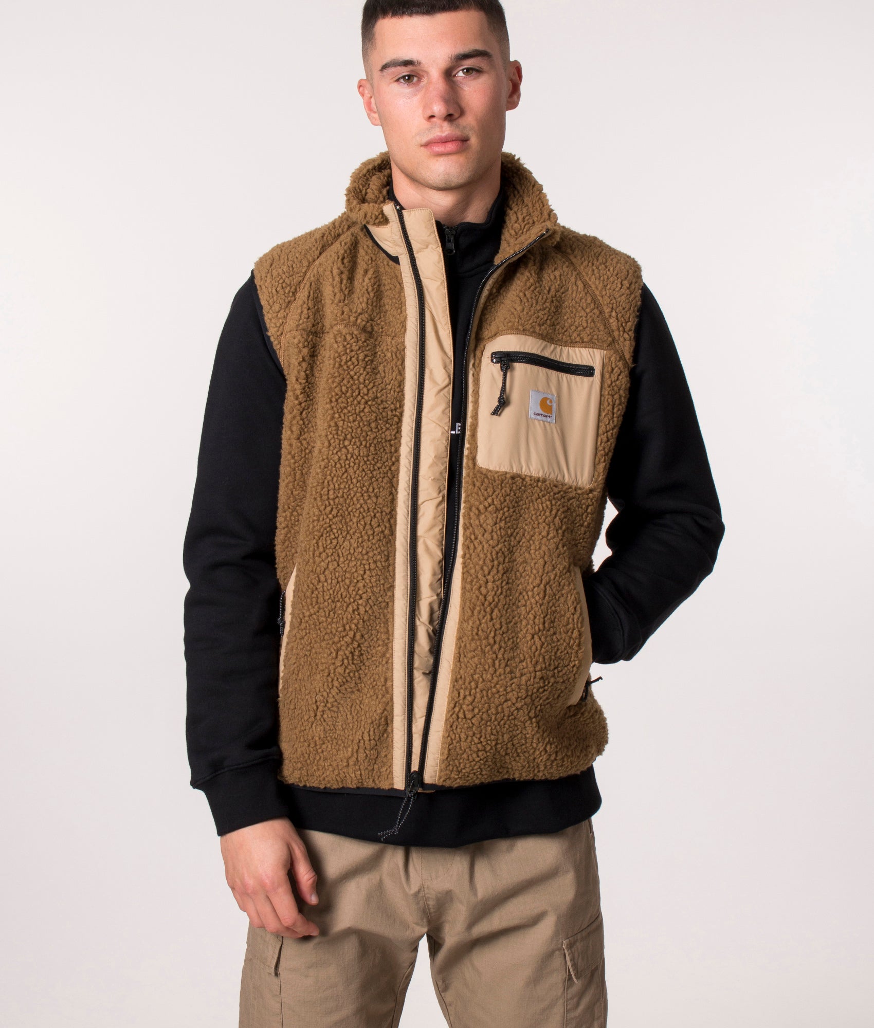 Prentis-Fleece-Vest-Liner-Hamilton Brown/Dusty-H-Brown-Carhartt-WIP-EQVVS