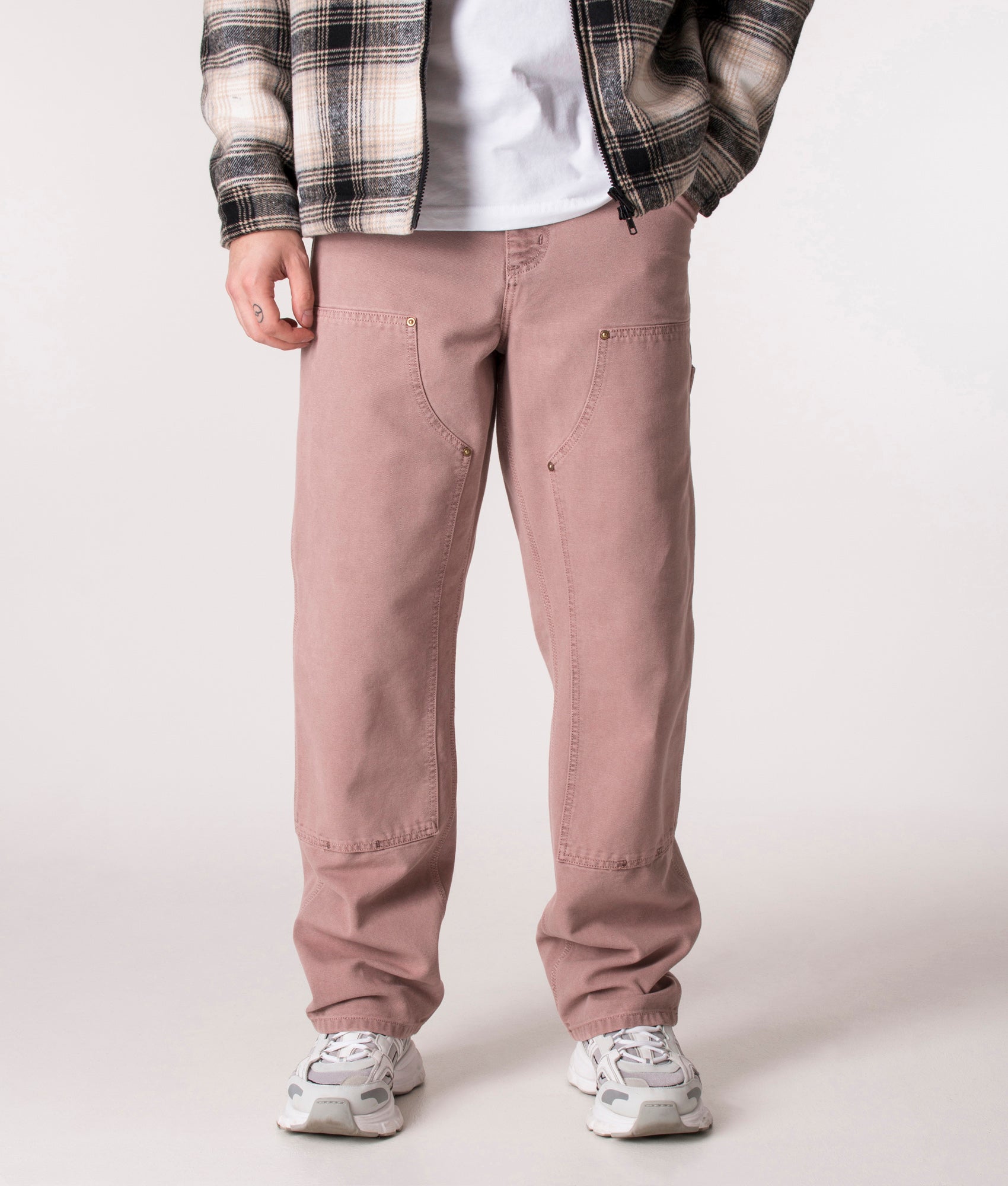 Carhartt WIP Relaxed Fit Double Knee Pant, Dark Plum, EQVVS.