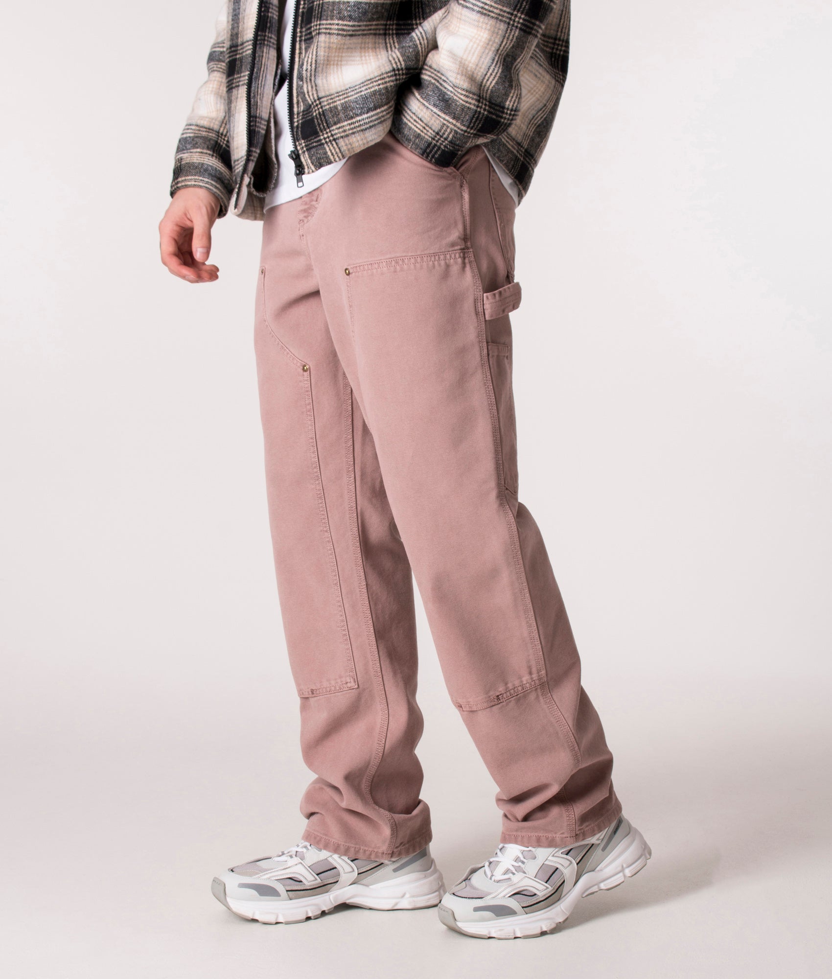 Carhartt WIP Relaxed Fit Double Knee Pant, Dark Plum, EQVVS.