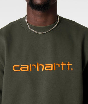Relaxed-Fit-Carhartt-Sweatshirt-Boxwood/Ochre-Carhartt-WIP-EQVVS