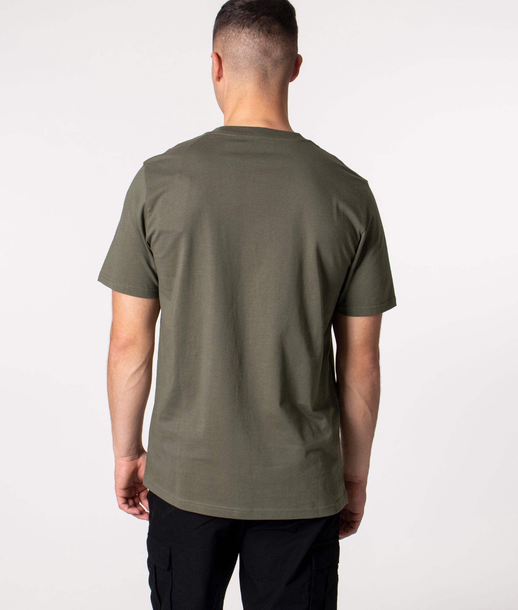 Pocket T-Shirt in Khaki Green by Carhartt WIP at EQVVS. Back Shot. 